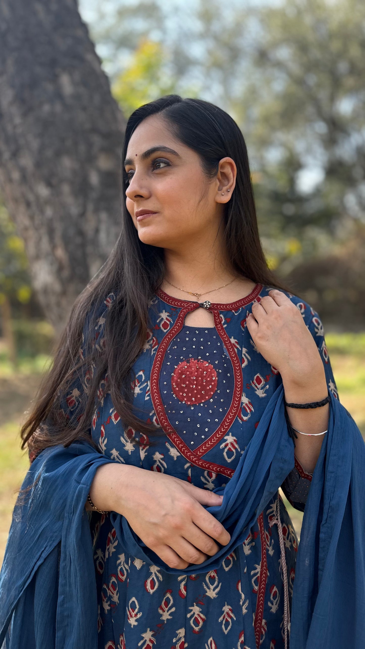 Aliya Blue Anarkali Suit