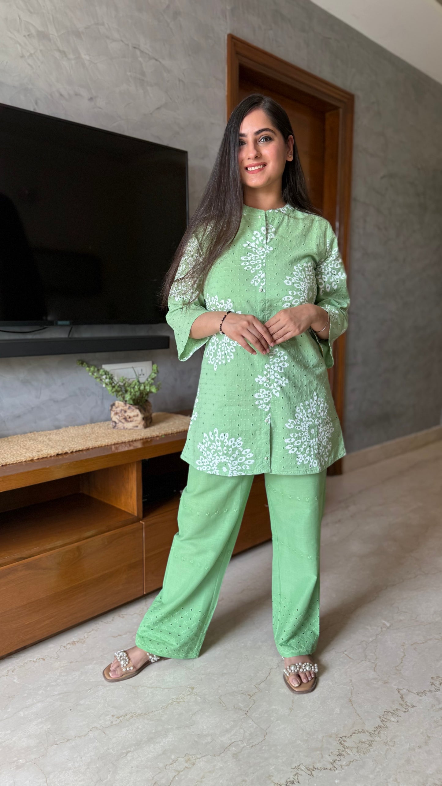 Jiya Schiffli Coord Set