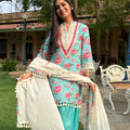 Blue Rose Lace Suit
