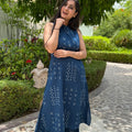 Blue & Mustard A-Line Coord Set