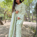 Sakshi Pastel Green Farsi Salwar Suit