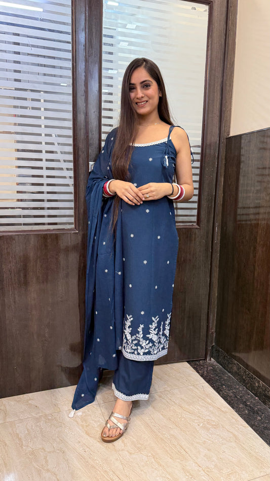 Sahiba Blue Strap Suit