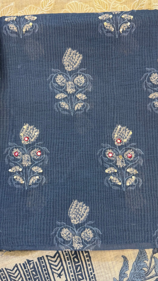 Anika Tulip Motif Unstitched Suit