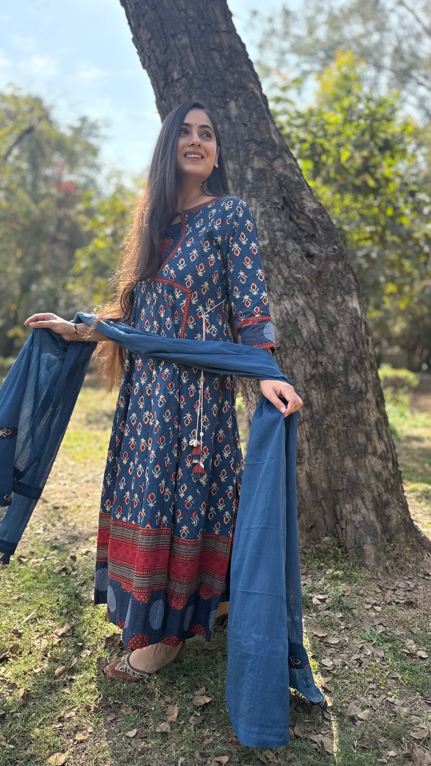 Aliya Blue Anarkali Suit