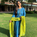 Priya Blue Leheriya Suit Set