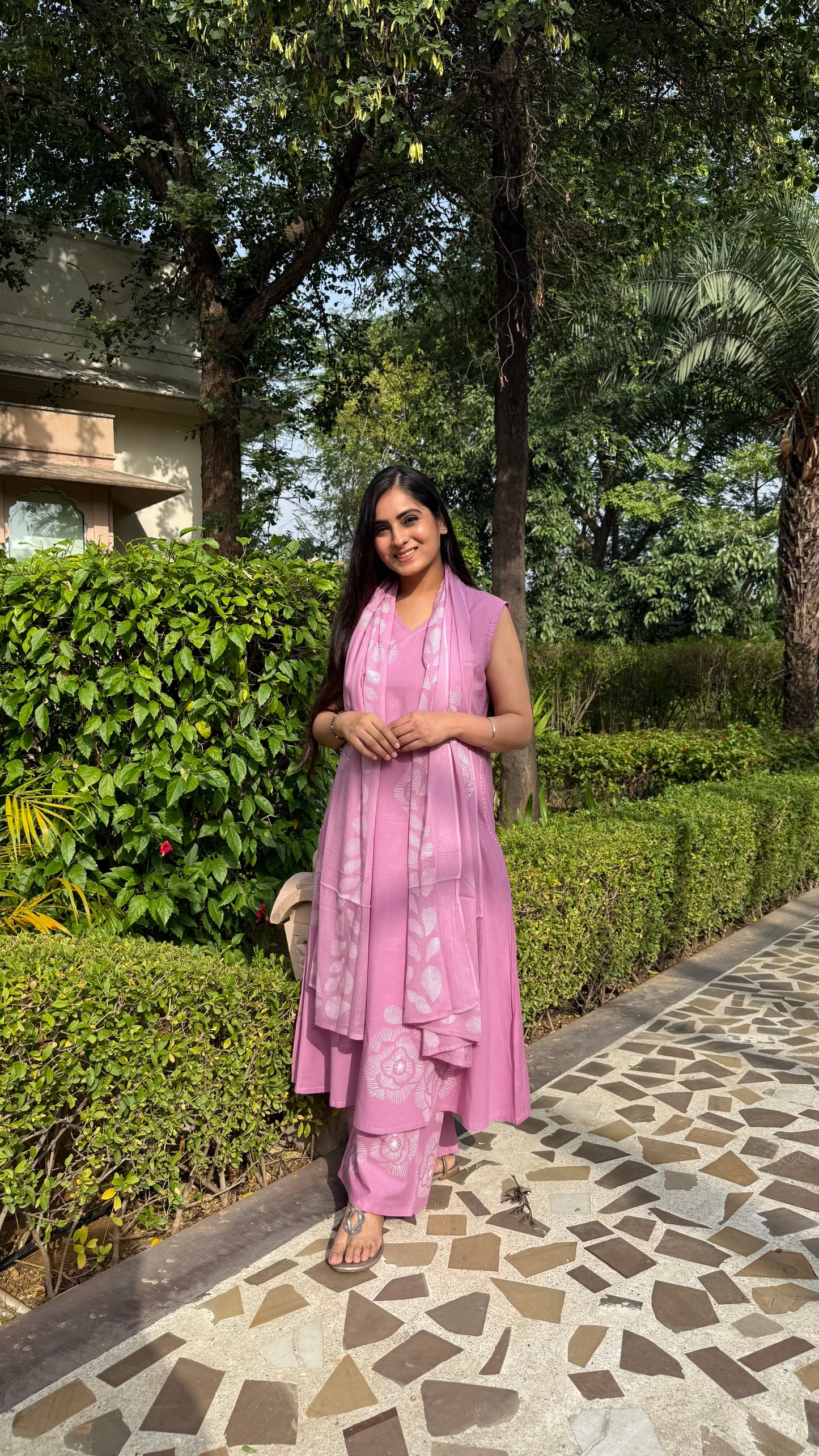 Pastel Pink & Blue A-Line Suit