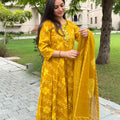 Kavya Mustard Shibori Anarkali Suit
