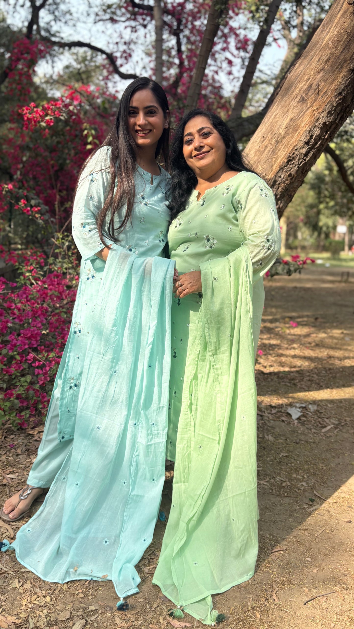 Pastel Bloom Cotton Mulmul Suit