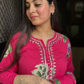 Veena Pink Flared Suit