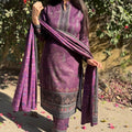 Aliya Purple Woollen Suit