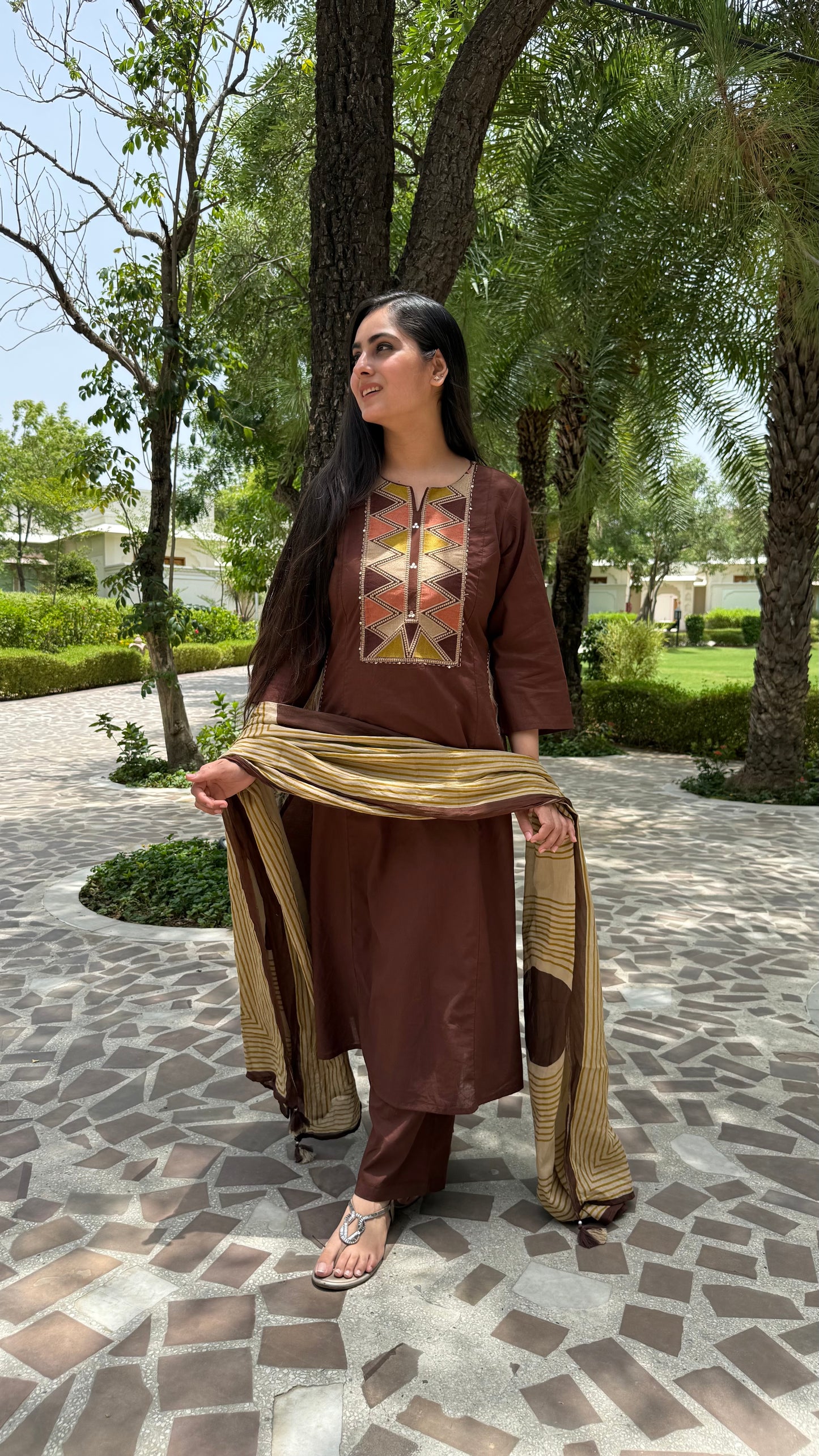 Mehak A-Line Cotton Suit