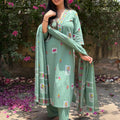 Rashmi Cyan Cotton Suit