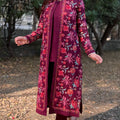 Diksha Wine Jacket Set