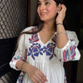 White Embroidered Dress