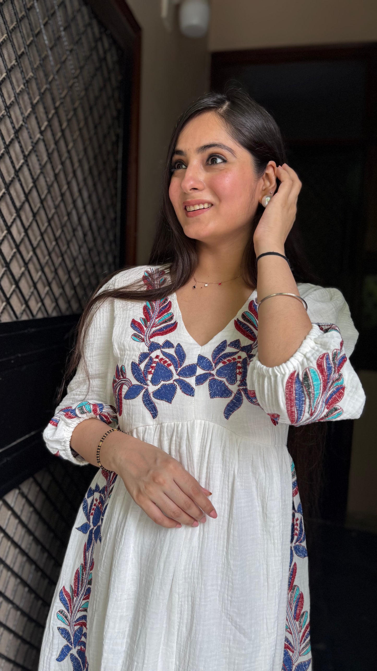 White Embroidered Dress