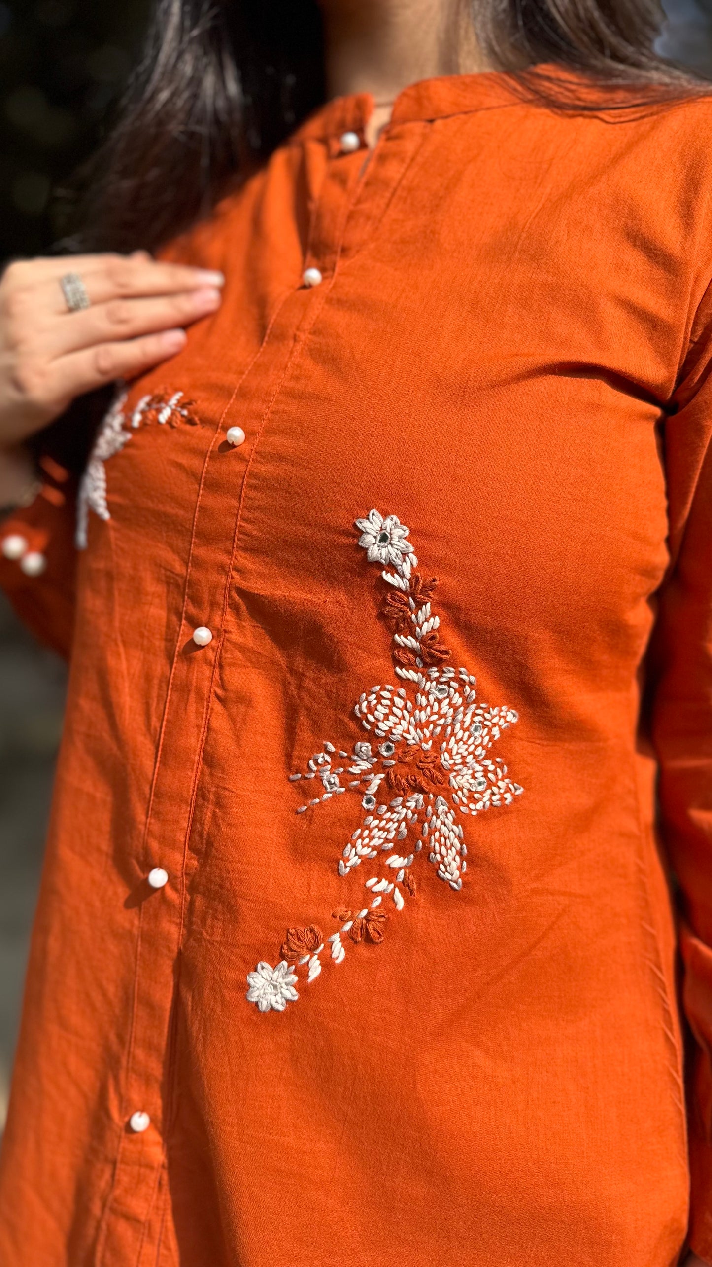 Sneha Orange Coord Set