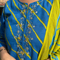 Priya Blue Leheriya Suit Set