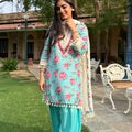 Blue Rose Lace Suit