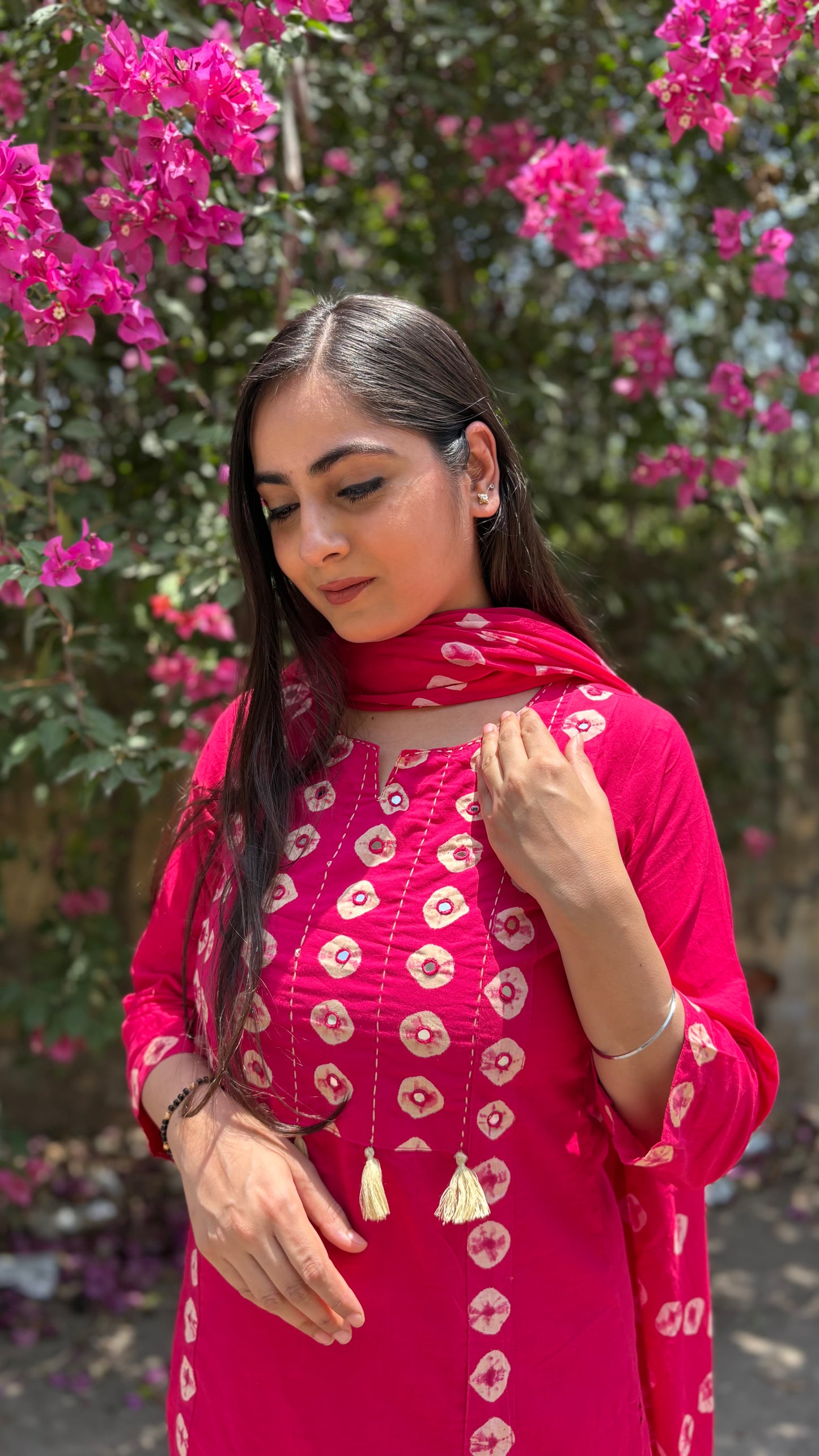 Ankita Bandhej Cotton Suit
