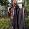 Black Flared Sharara Suit