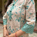 Roohani Teal Coral Co-ord Set