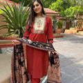 Rustic Riwaayat Hand Block Patchwork Suit Set