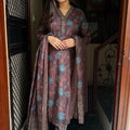 Rooh Coffee Brown Cotton Suit