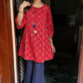 Poonam Red Kurta Bell Bottom Set