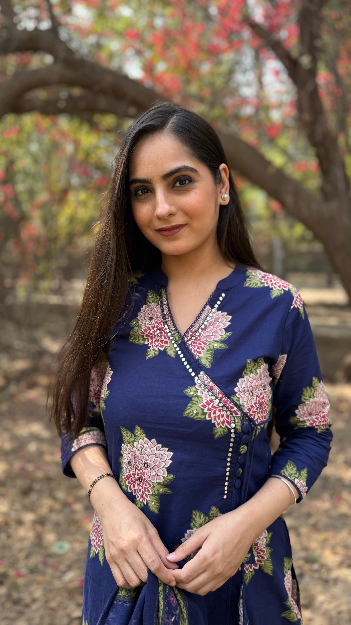 Priya Royal Blue Cotton Suit