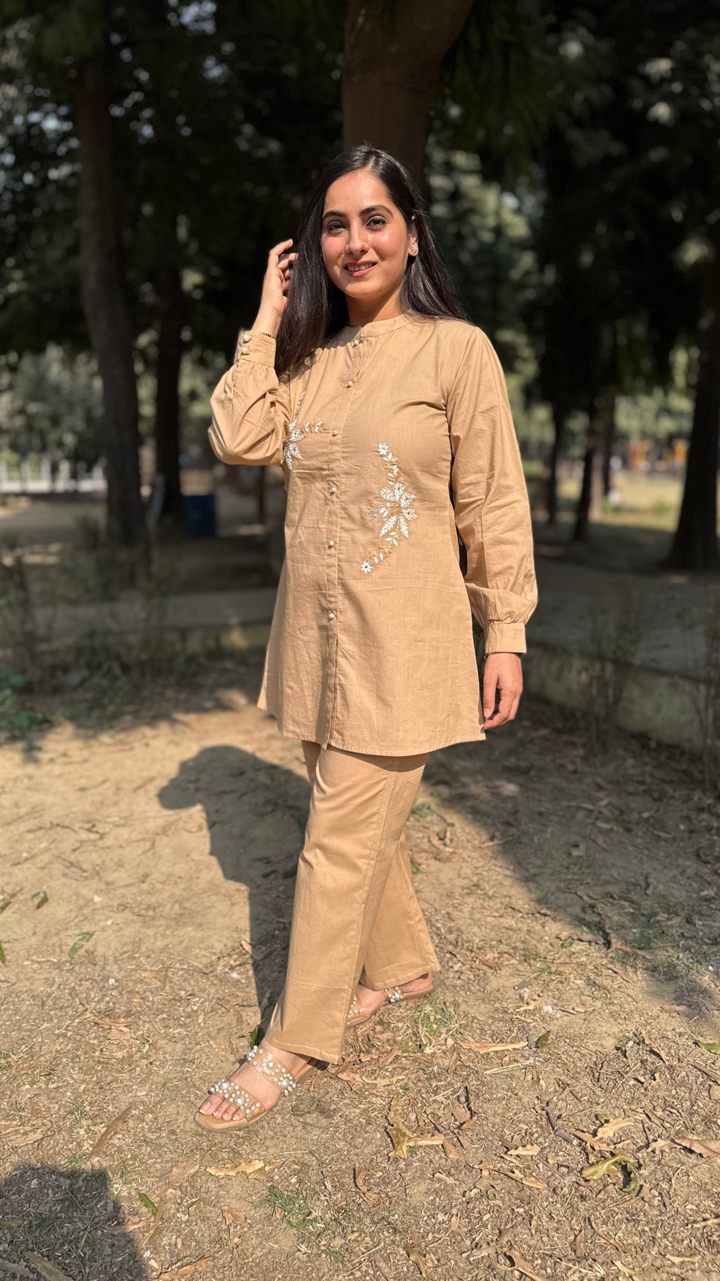 Sneha Beige Coord Set