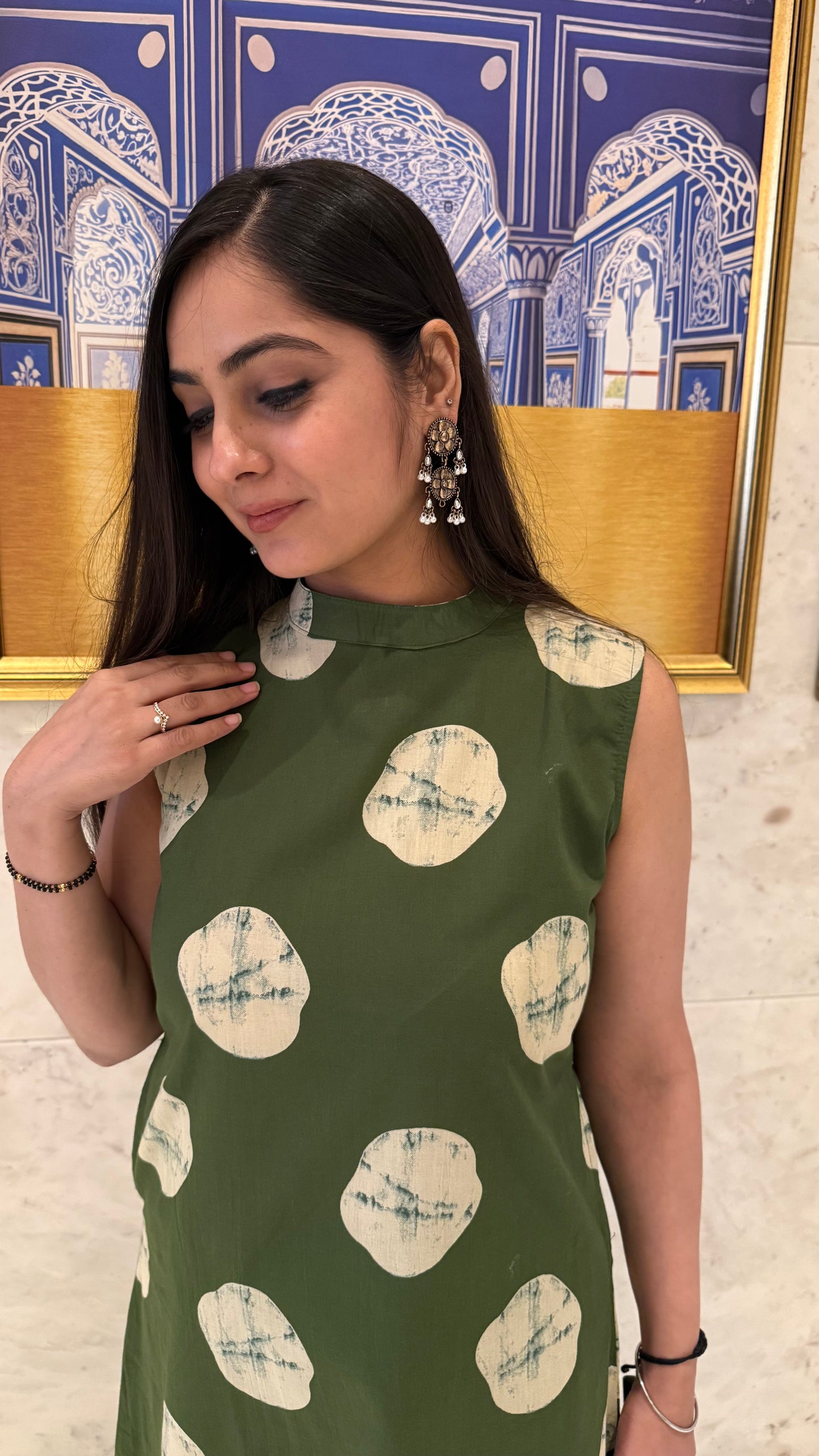 Pooja Green A-Line Coord Set