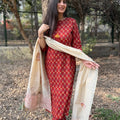 Kusum Rust Cotton Suit