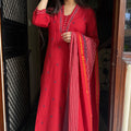 Neha Red Handloom Suit