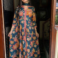 Komal Teal Muslin Anarkali Suit