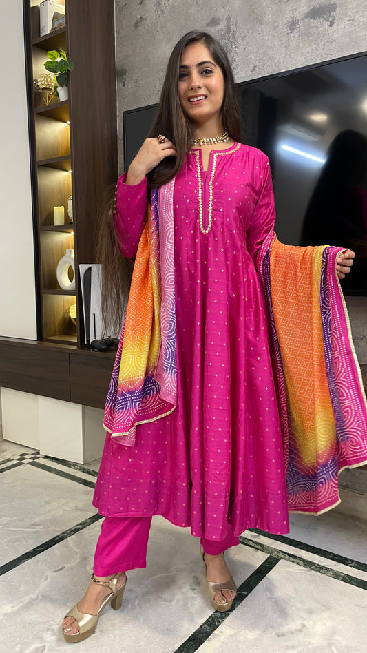 Priya Pink Anarkali Suit