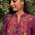 Neha Wine Woollen Coord Set