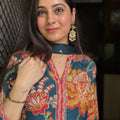 Komal Teal Muslin Anarkali Suit