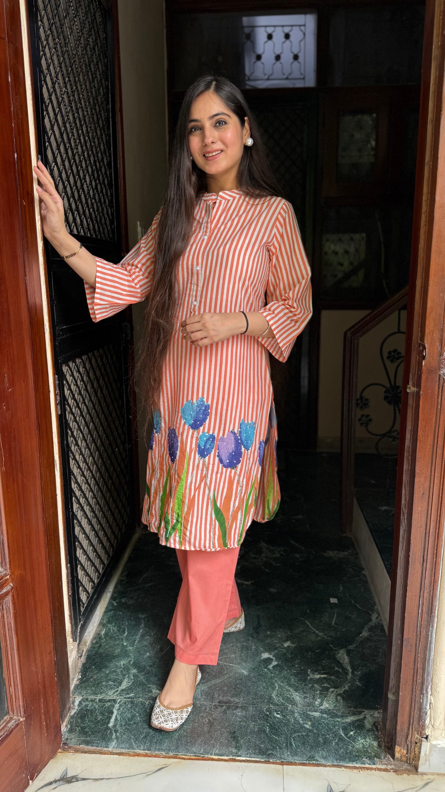 Mahira Orange Coord Set