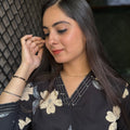Kirti Black Floral Suit