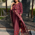 Diksha Wine Palazzo Suit