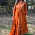 Priti Orange A-Line Suit