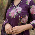 Priya Purple Cotton Suit