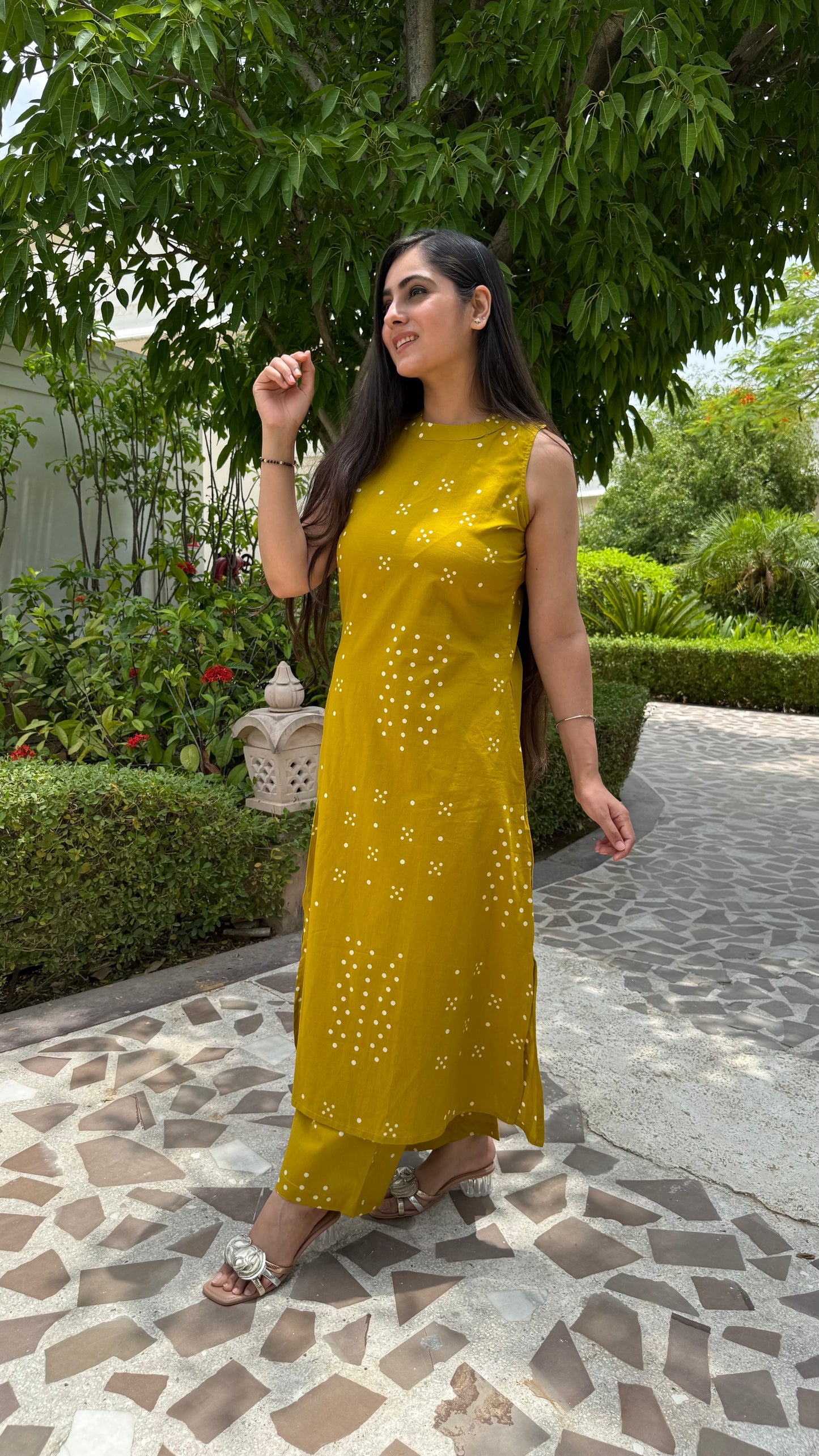 Blue & Mustard A-Line Coord Set