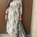 Deepika Green Brown Floral Suit