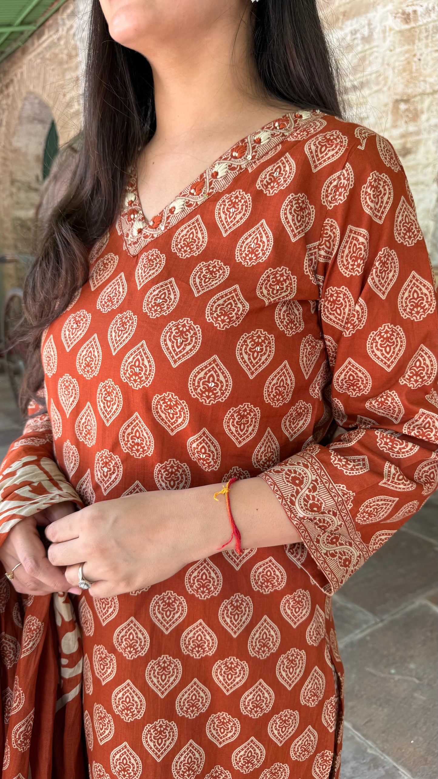 Meher Rust Farshi Suit