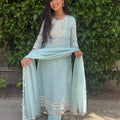 Aisha Sky Blue Mirror Suit