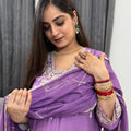 Latika Lilac Embroidered Suit