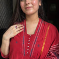 Neha Red Handloom Suit