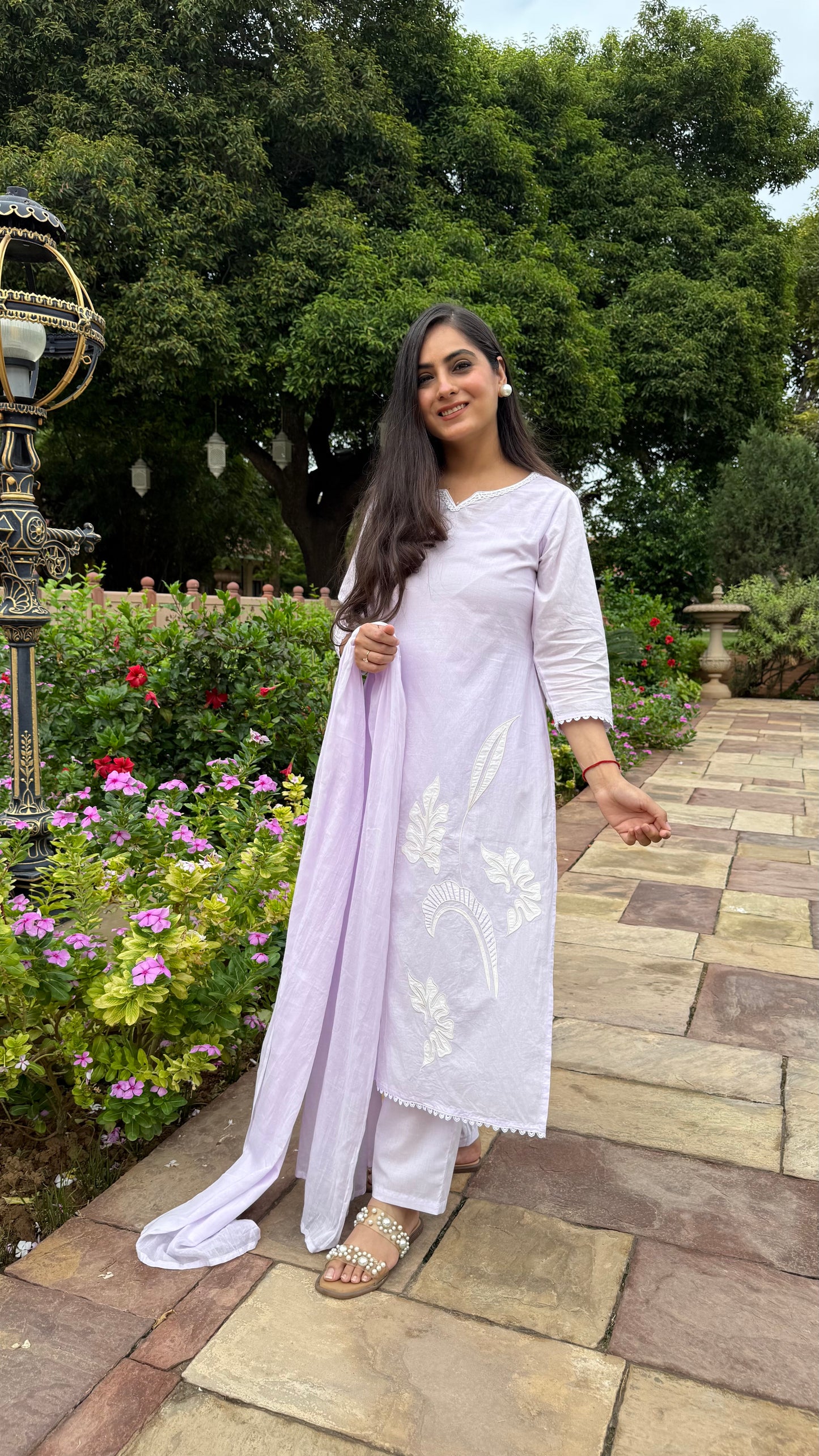 Lilac Applique Suit Set