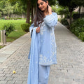 Zoya Powder Blue Farshi Suit